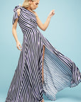 Aubrey One Shoulder Maxi Long Dress Candy Blues