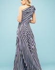 Aubrey One Shoulder Maxi Long Dress Candy Blues