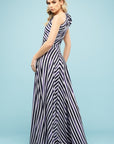 Aubrey One Shoulder Maxi Long Dress Candy Blues