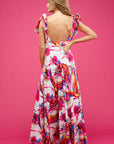 Abbie Maxi Long Dress Believe Print