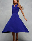 Nova Midi Dress Royal Blue - Ready To Ship -Size 6,12