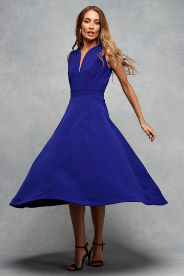 Nova Midi Dress Royal Blue Size 6