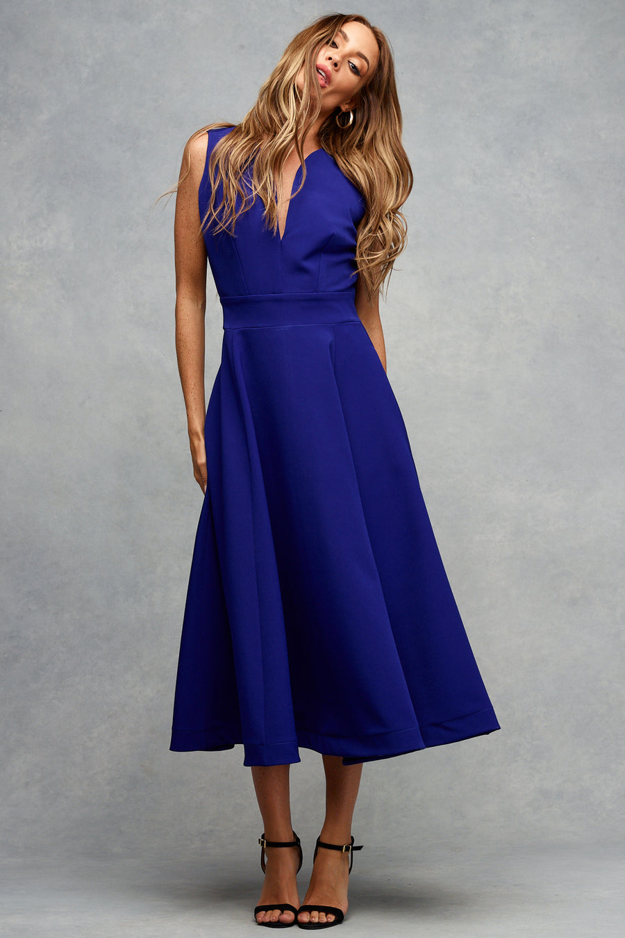 Nova Midi Dress Royal Blue