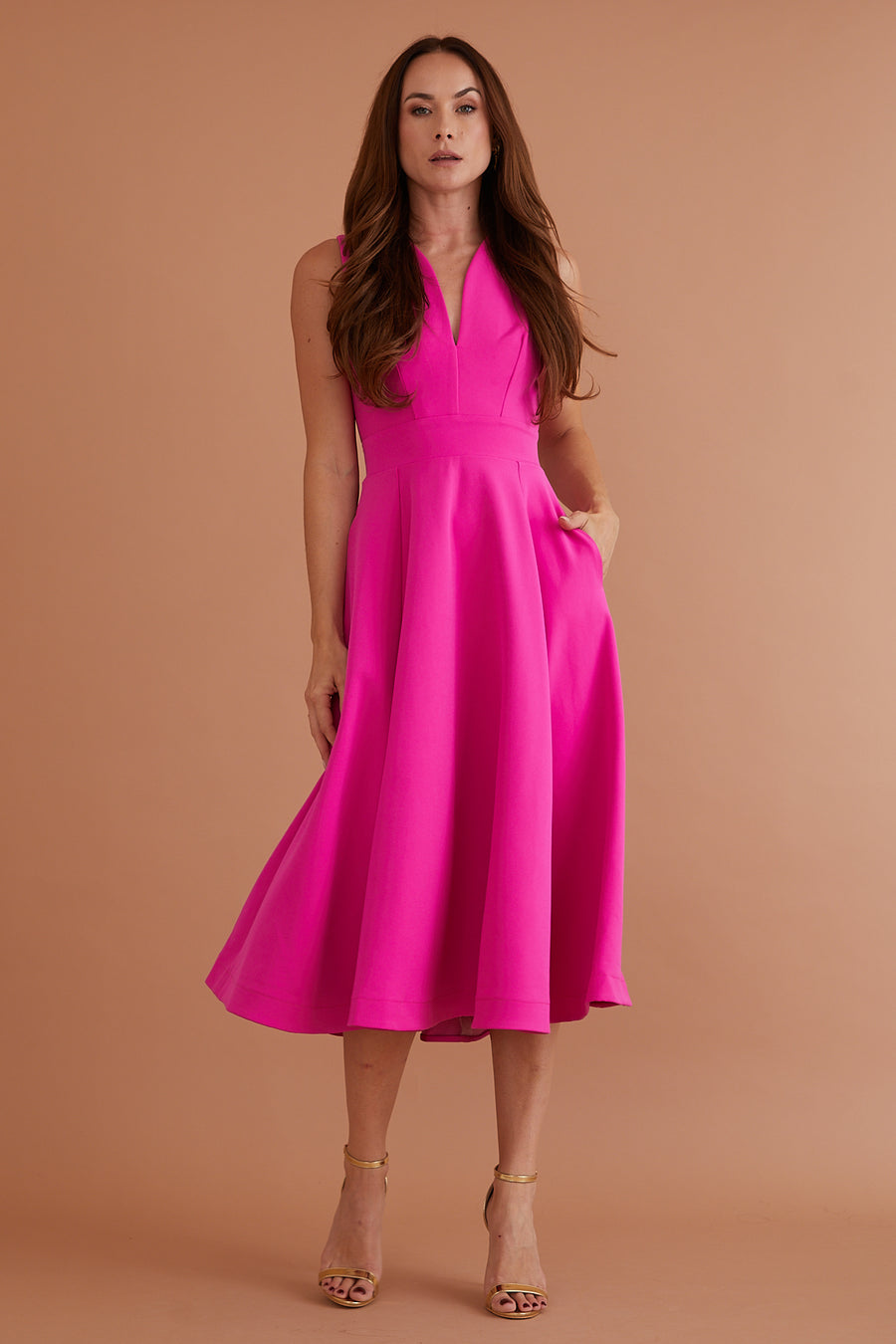 Nova Midi Vibrant Fushia - Ready To Ship - Size 8, 16