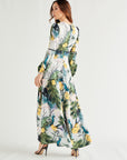 Roxanna Maxi Dress Porcelain Peacock