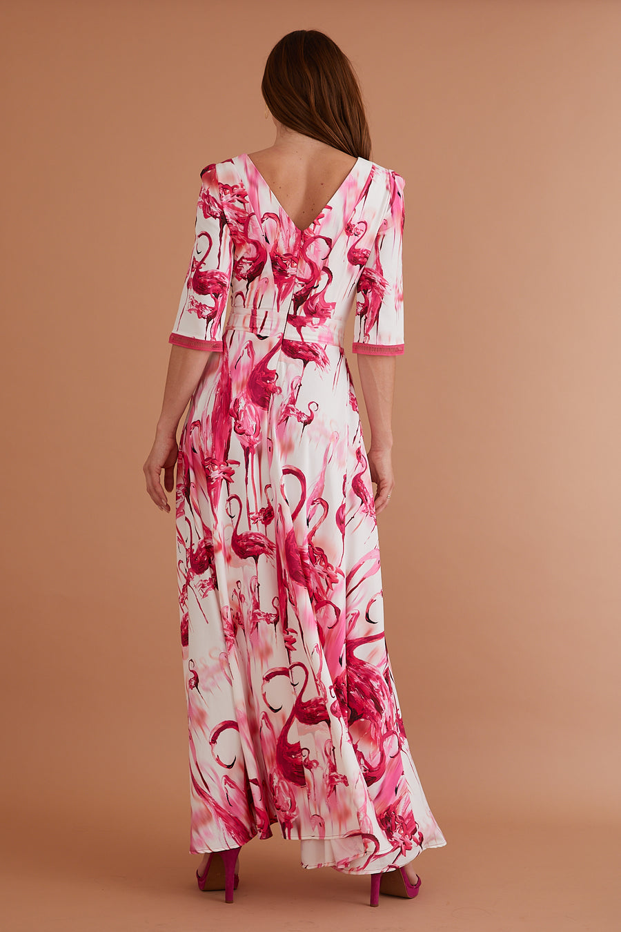 Athena Maxi Dress Raspberry Flamingo