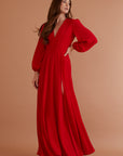 Rebecca Maxi Dress Crimson Flame