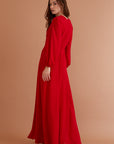 Rebecca Maxi Dress Crimson Flame