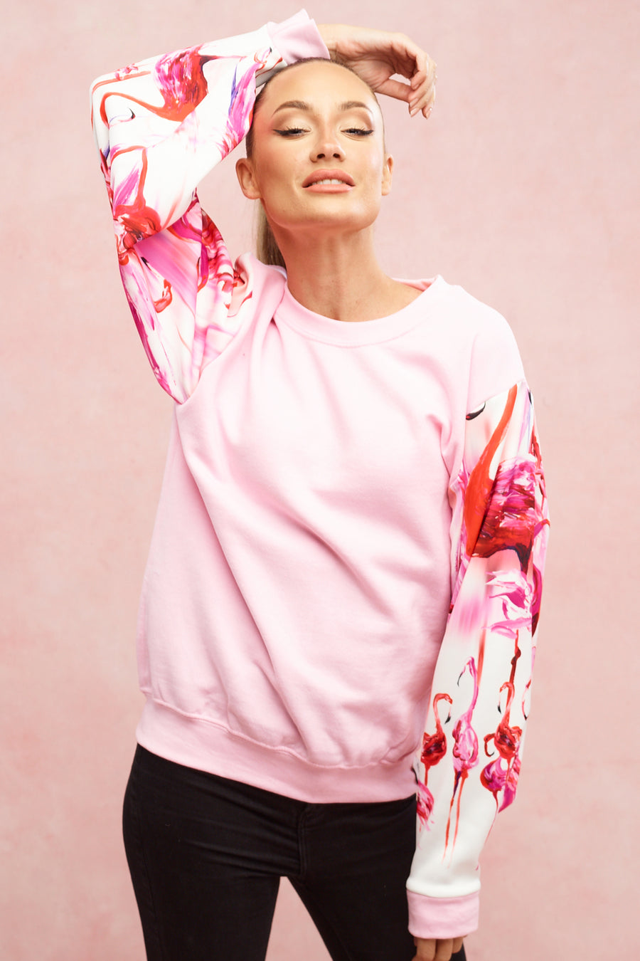 Candy Pink Flamingo Sweatshirt