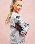 Grey Marl Ruby Romance Sweatshirt