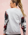 Grey Marl Ruby Romance Sweatshirt