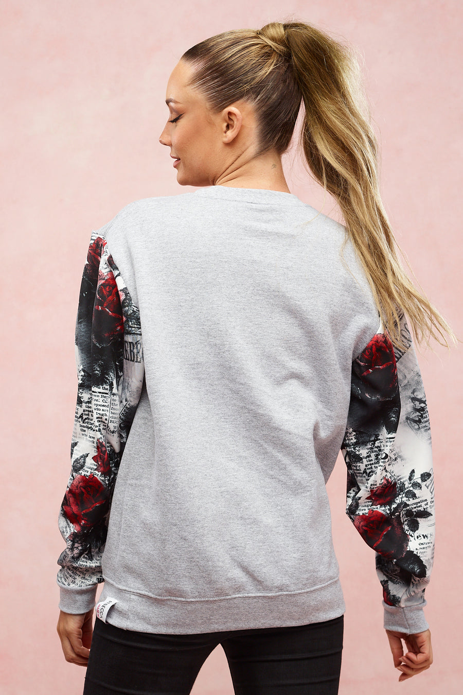 Grey Marl Ruby Romance Sweatshirt