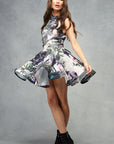 Candice Mini Skater Dress Botanical Beauty