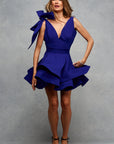 Oakleigh Mini Short Dress Royal Blue