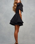 Oakleigh Mini Short Dress Midnight Black