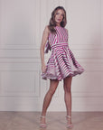 Audrey Mini Dress Raspberry Stripe